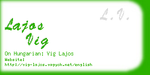 lajos vig business card
